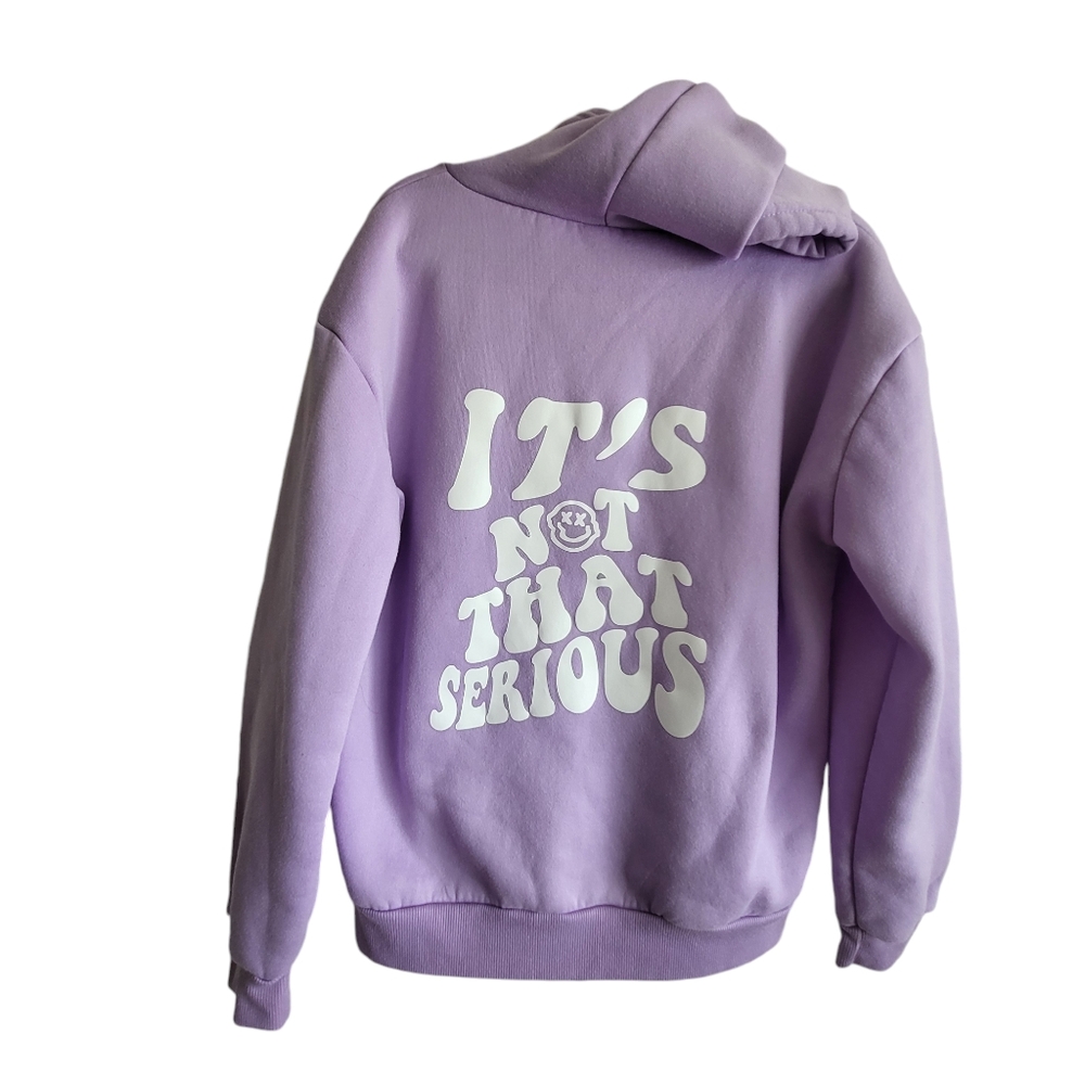 Shein Womens M Hoodie Light Purple 'It's Not That Serious'
